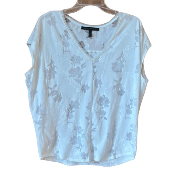 White House Black Market Tops - White House Black Market White Relaxed Blouse